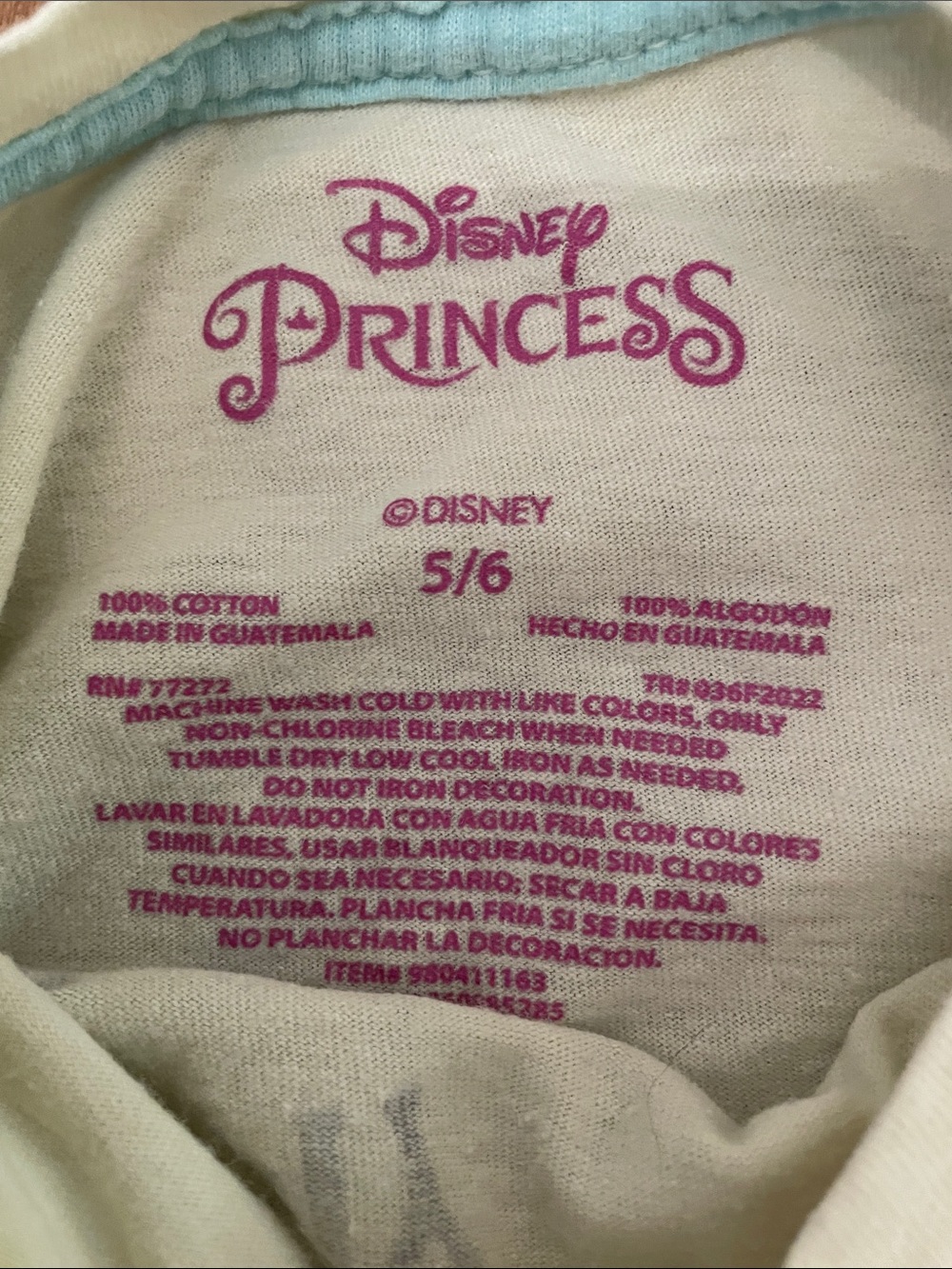 Girls' Short-Sleeve Disney size 5/6 'This Is My Story' Princess Graphic Tee - Picture 2 of 2